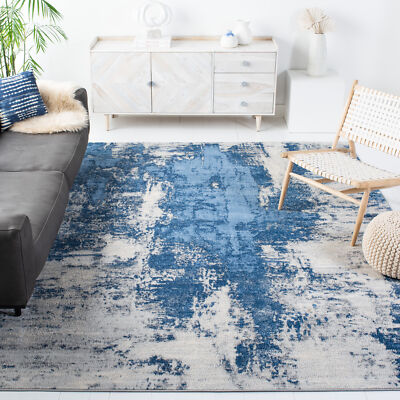 Safavieh Power Loomed Jasper Collection Blue / Ivory Area Rugs - JSP101M