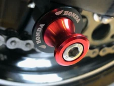 HONDA CBR1000RR 2004-2025 RED PADDOCK STAND BOBBINS COTTON REELS SWINGARM LIFT
