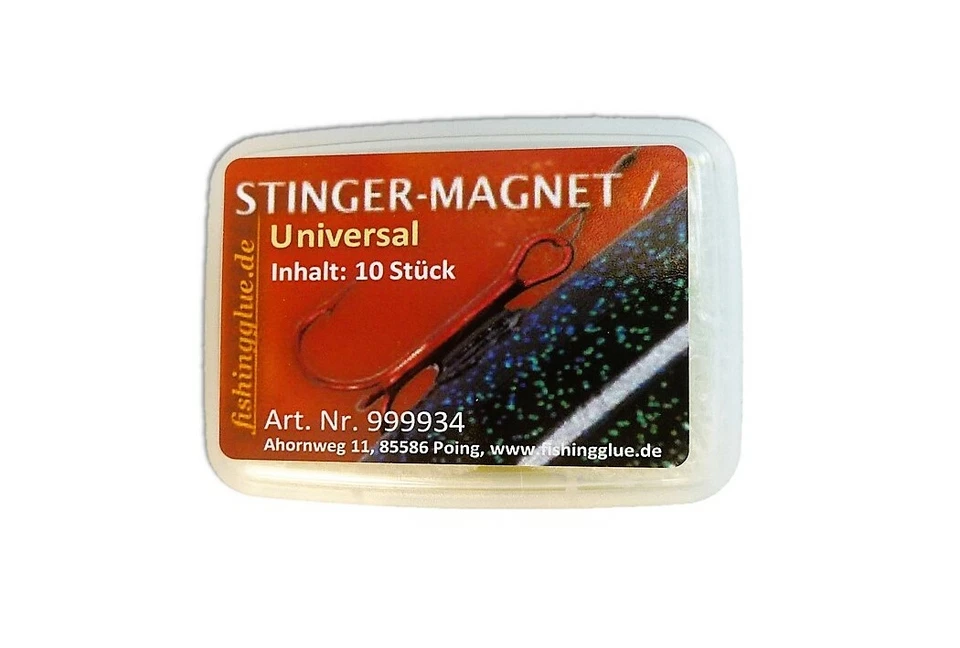 Stinger Magnet "Universal" 10er-Pack; für fishingglue Gummifischkleber