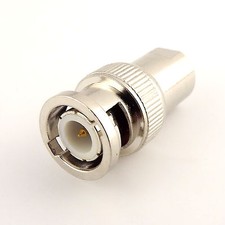 RF Coaxial Adapter BNC Male Plug to FME Male Plug Straight Connector Converter