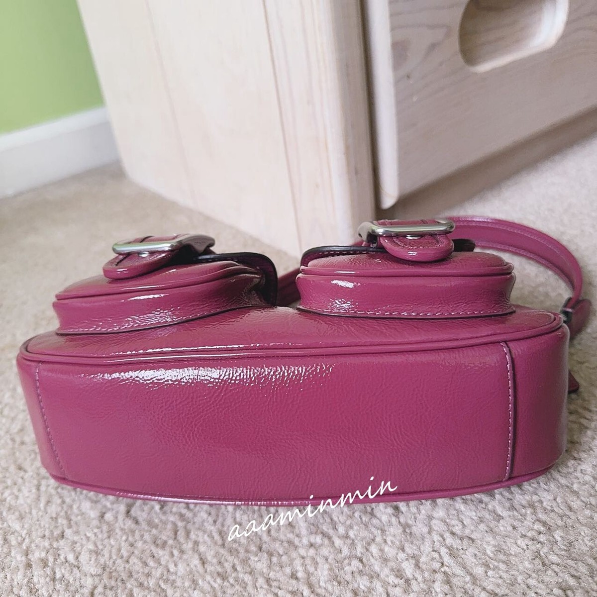 NWT Coach Ashton Baguette Bag CV943 novelty leather/Silver/Pink