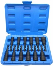 12pc Magnetic Nut Setter Metric & SAE Master Set CR-V Black Finish Power Driver