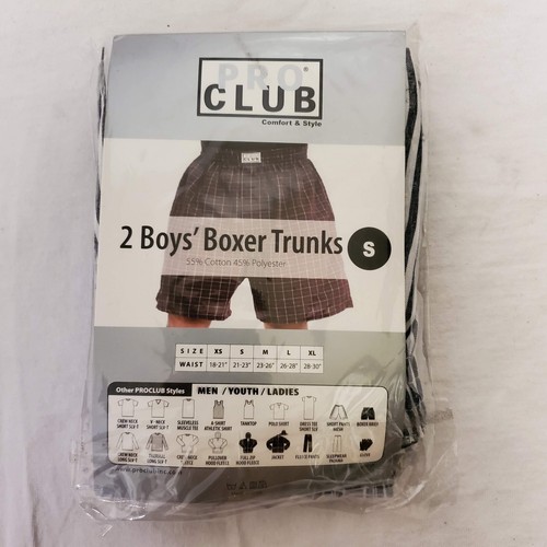 LOT 2 PACK PRO CLUB Boys Youth Kids Underwear Boxer Trunk Shorts Open Fly XS-XL - Picture 6 of 11