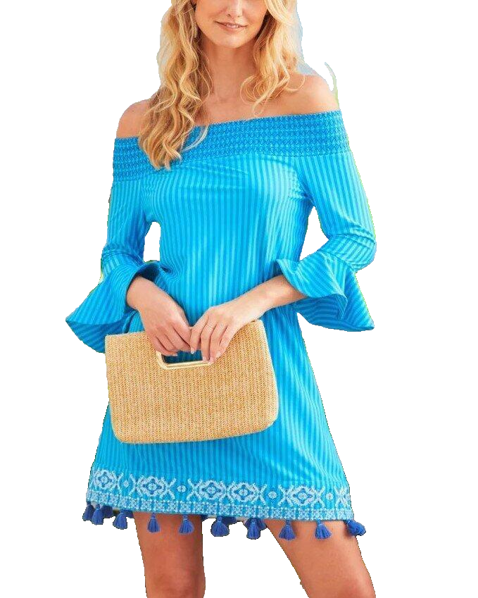 cabana life off the shoulder dress Cabana Life Off The Shoulder Dress, Coastal Cottage, Small at Amazon Women's Clothing store