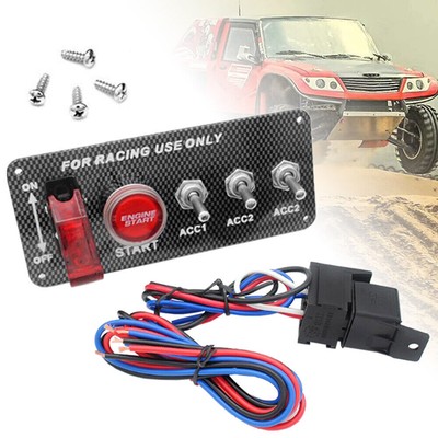 Zündung Switch Panel 30A12V Racing Auto Motorstart Druckknopf Zündschalter Panel