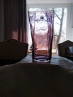 Retired Blenko Amethyst Lilac Light Purple Paper Bag Glass Vase Large 10 1/2" T