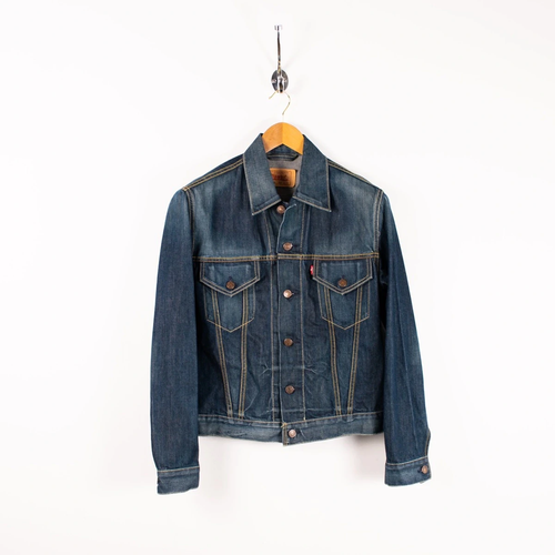 Dark Blue Slim Fit Trucker Denim Jacket 