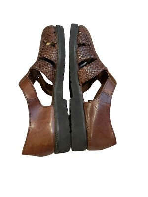 Sunsteps Leather Hand Woven Sandals size 10.5 Sunsteps Mens Sandals Shoes Size 10.5 Brown Handwoven  main image 2