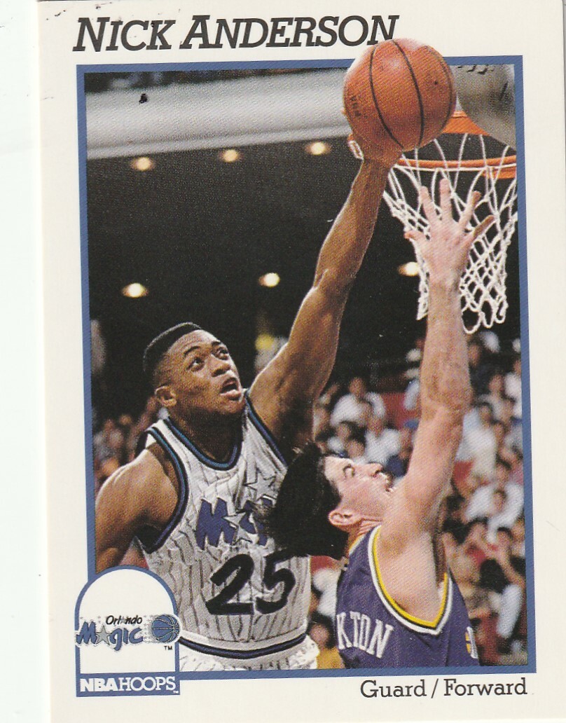 FREE SHIPPING-MINT-1991-92 Hoops #147 Nick Anderson Orlando Magic