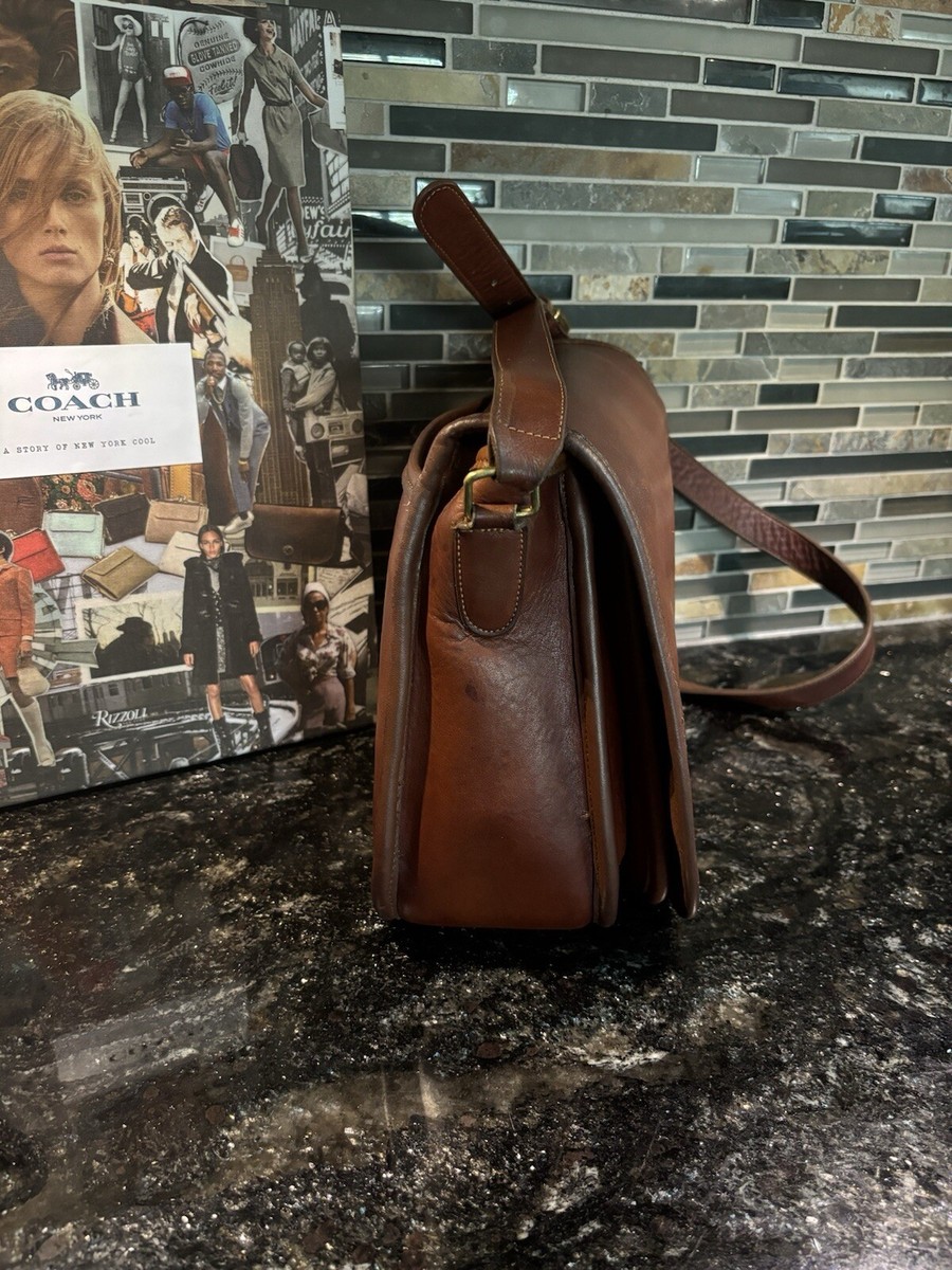 Coach Vintage Ranch Shoulder Bag Glovetanned Cowhide Leather 9851