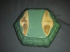 Celadon Green Weaved Basket Pattern Ceramic Planter Hexagon Shaped — photo 5