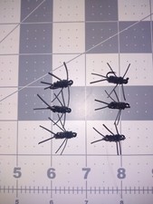 #10 Black Pats rubber legs On Jig Hook Girdle Bug  6 each  Trout  steelhead fly 