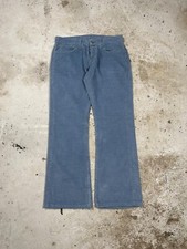 Vintage 90s Levi  s Sample Flared Blue Corduroy Pants Rare Wide Leg Made in USA