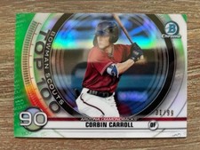 2020 Bowman Chrome Corbin Carroll Scouts Top 100 Green Refractor /99 #BTP-90