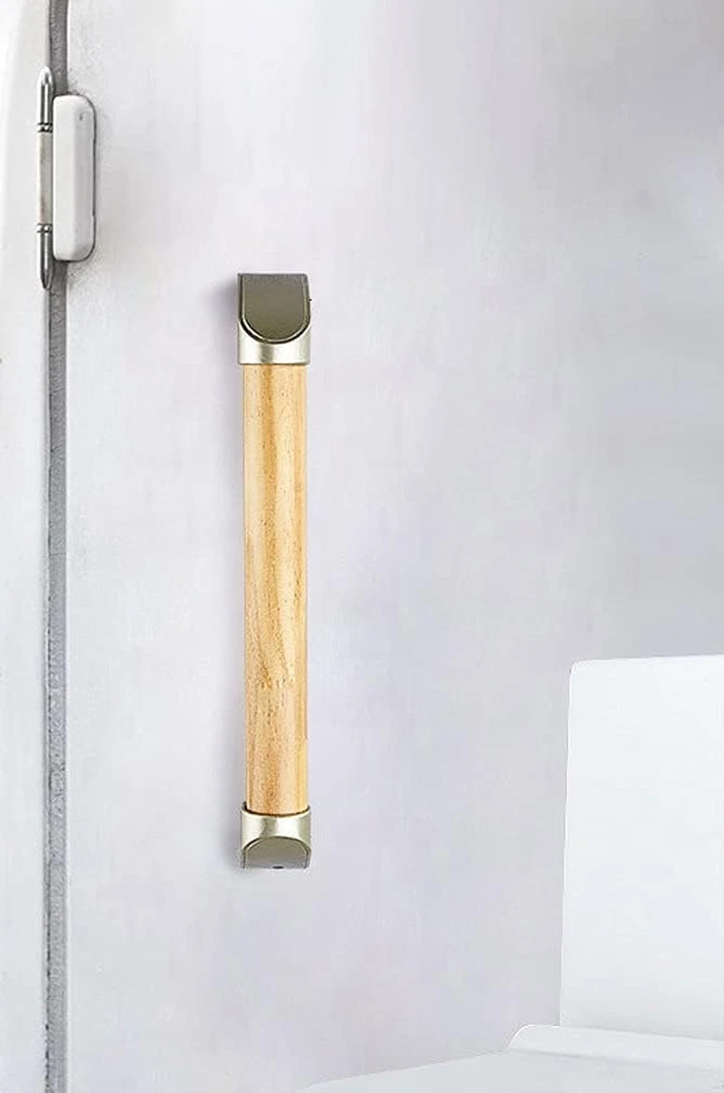 Solid Wood Japanese Style Bathtub Grab Bar, Bathtub Wall Mounting Assist Straigh