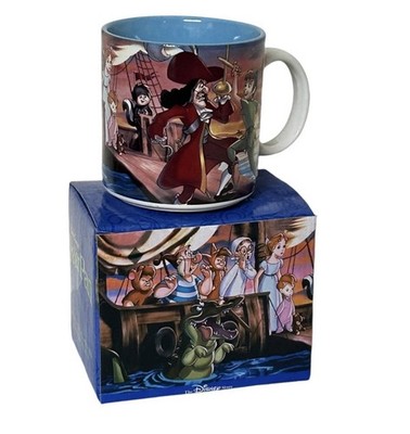 Walt Disney's Classic Peter Pan Capitan Hook Coffee Mug Cup With Original Box