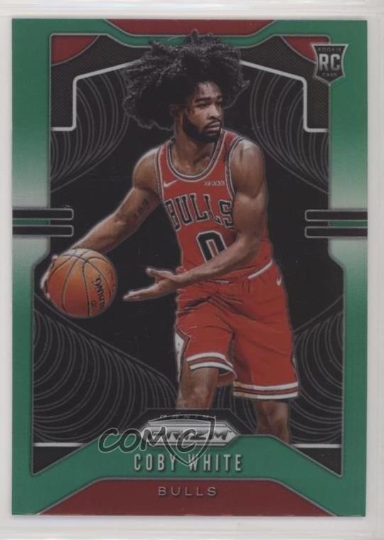 2019-20 Panini Prizm Rookie Green Prizm Coby White #253 0p10