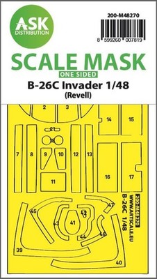 Art Scale Kit 200-M48270 - 1:48 B-26C Invader one-sided express fit mask for Rev