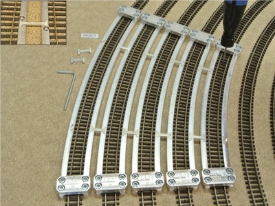 KaModel N/PE/SET/S - Gleisschablone gebogene für N PECO Flexgleisen, Erzänzungs 