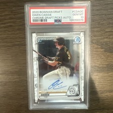 2020 Bowman Draft - Chrome Draft Picks Autographs Owen Caissie #CDA-OC (AU, RC)