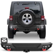 Rear Bumper Compatible with Jeep Wrangler JK JKU 2007-2018