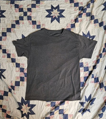 #ad Vintage Y2K Champion Double Dry T Shirt Mens Large Gray 50 50 Blank Tee $17.99