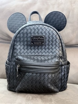 Loungefly Disney Parks Mickey Mouse Ears Black Woven Mini  display picture 1