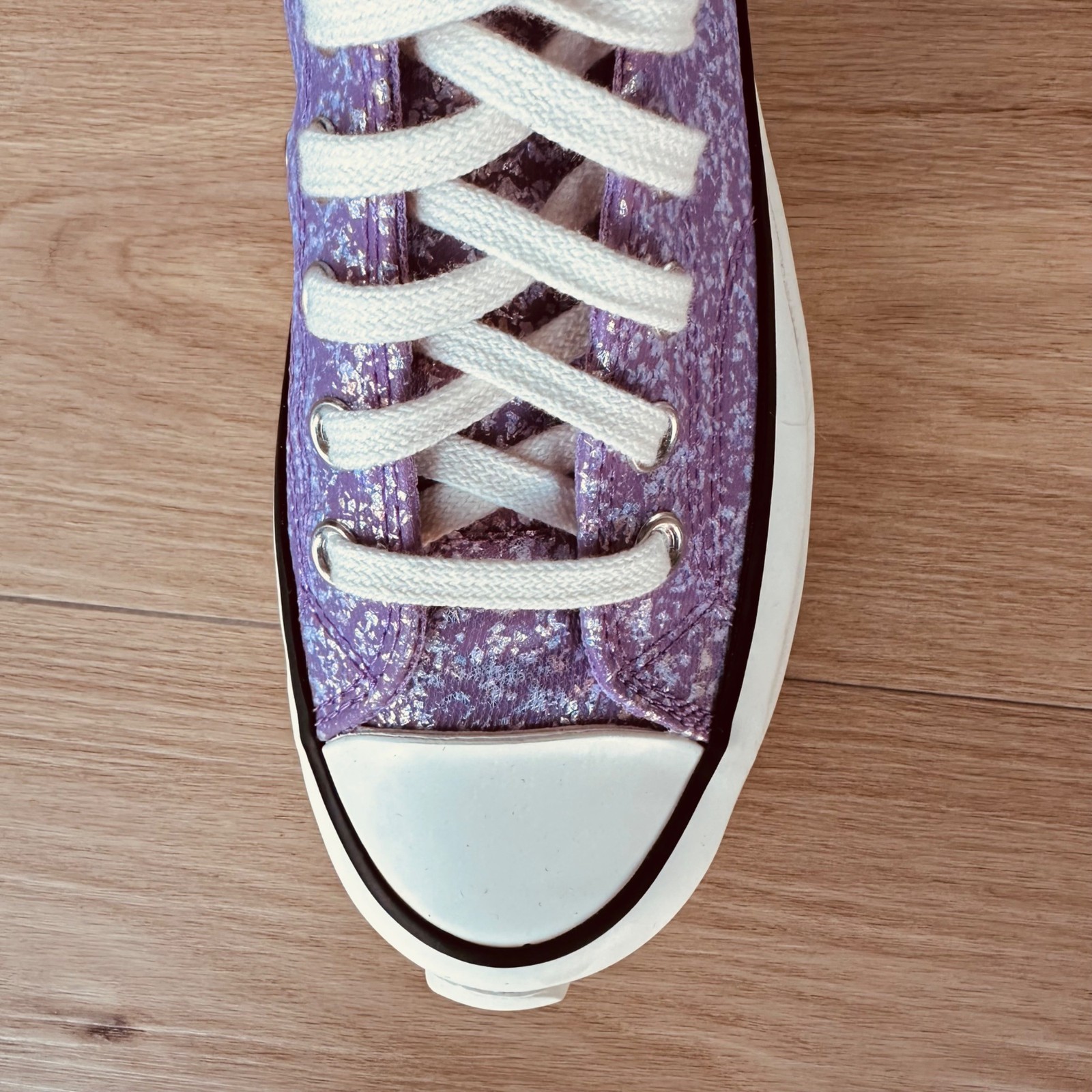 ⭐Converse Run Star Hike Hi 7.5 Mens Shoes Sneaker Purple Glitter Snekaer A10096C thumbnail 9