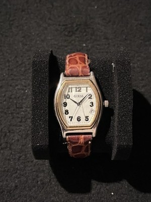 Vtg 1996 Ladies Classic Two Tone Tonneau Guess Wrist Watch