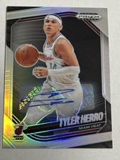 2024-25 Panini Prizm Black Tyler Herro #88 Silver Auto Miami Heat