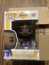 Funko Pop! Figura de vinilo con protector #127 LeBron James - Los Angeles Lakers