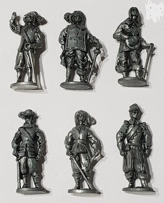 Satz Soldatini kinder metal Metallfiguren Moschettieri 40mm Eisen