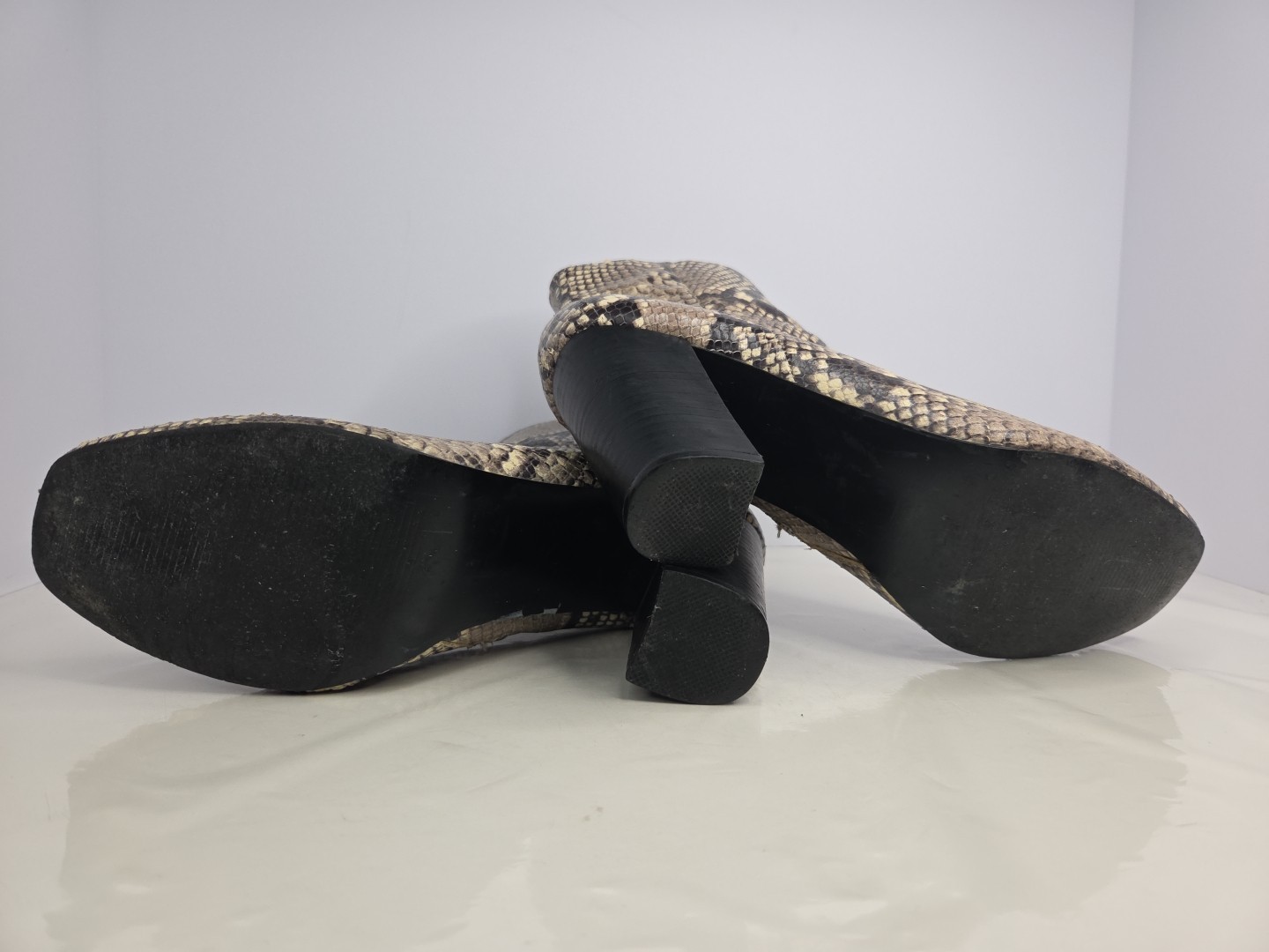 Steve Madden Pixie Snake Embossed Leather High Bl… - image 9