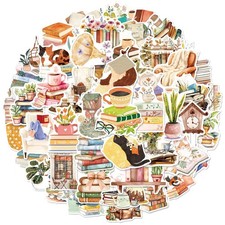 50pcs Realistic Bookish Stickers for Adults Reader, Aesthetic Reading