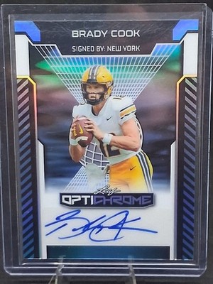 2025 Leaf Optichrome Autograph Brady Cook Platinum Blue Lava RC NFL Limited /7