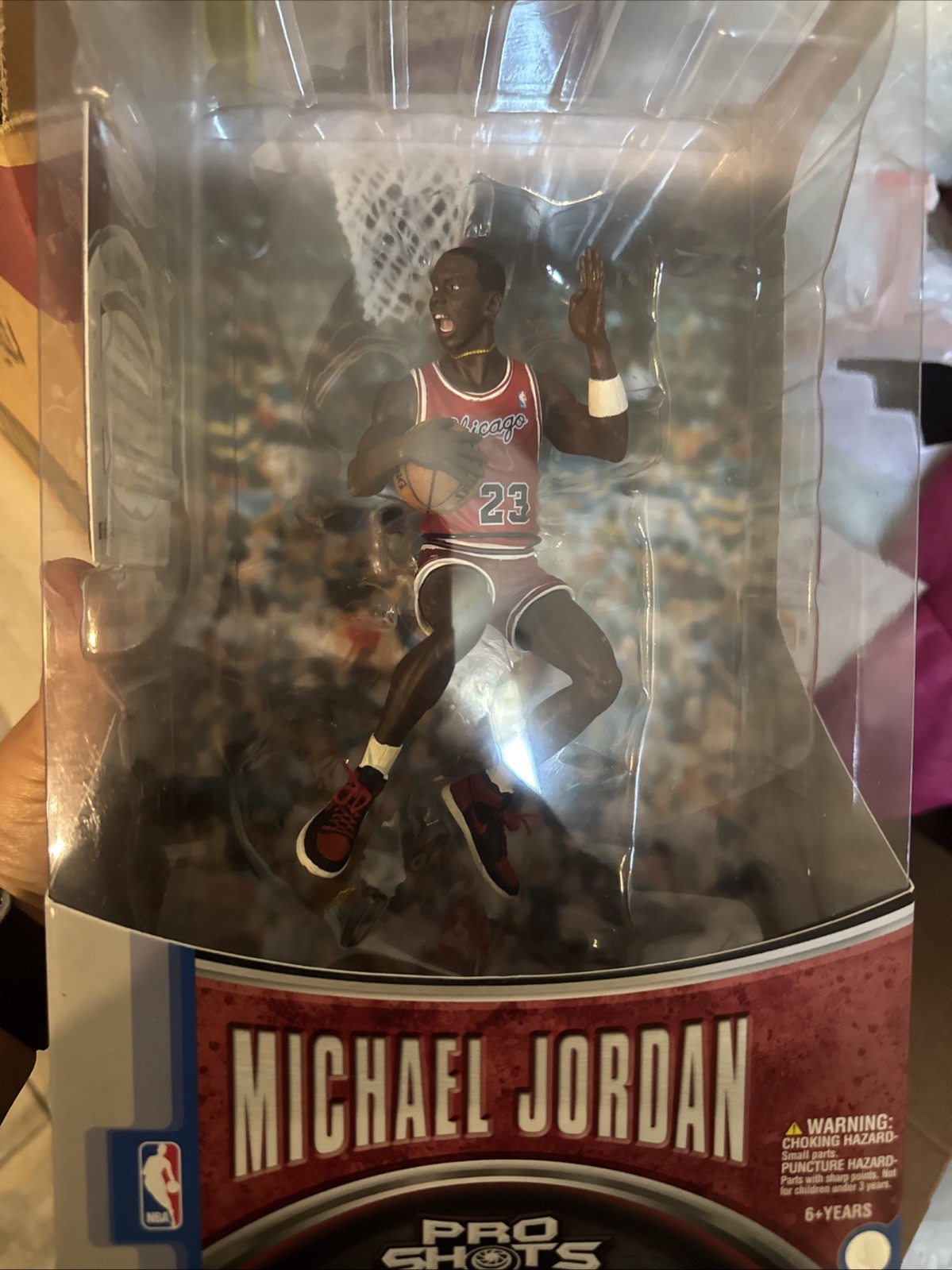 Michael Jordan 1985 Slam Dunk Contest 6-Inch Figure with Rare UD Pro Shots Card  