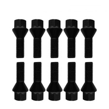 10 Bulloni per ruote nero conique M12x1,5 43mm per Alfa Romeo BMW