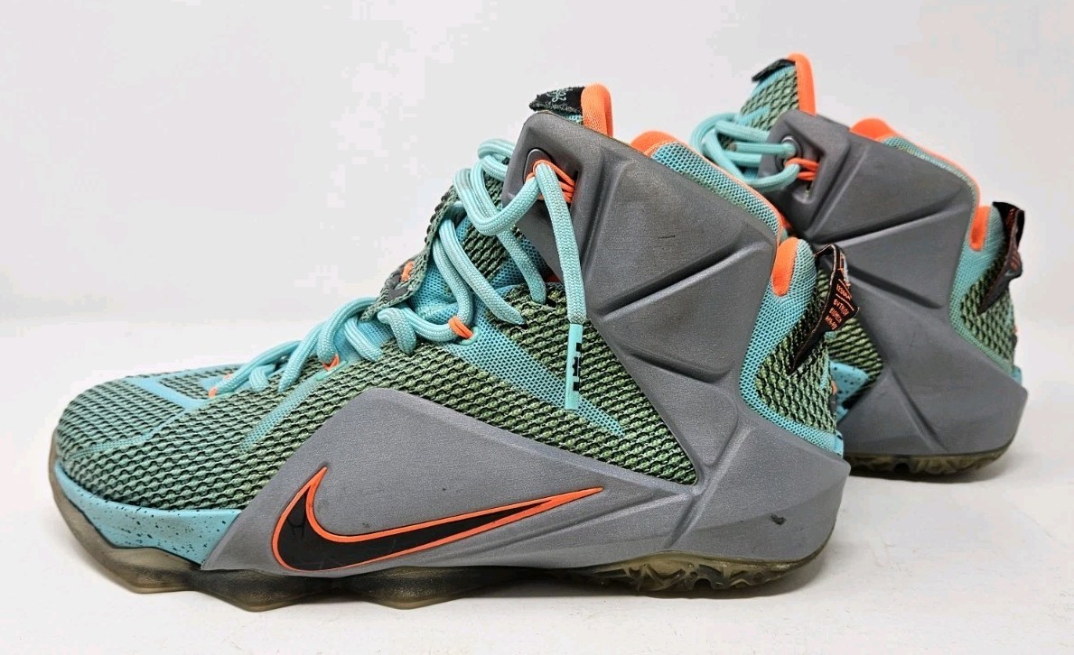 ナイキ レブロン 12 NSRL \"Hyper Turquoise\" Nike Men's LeBron 12 NSRL Hyper Turquoise Gray Orange Shoes