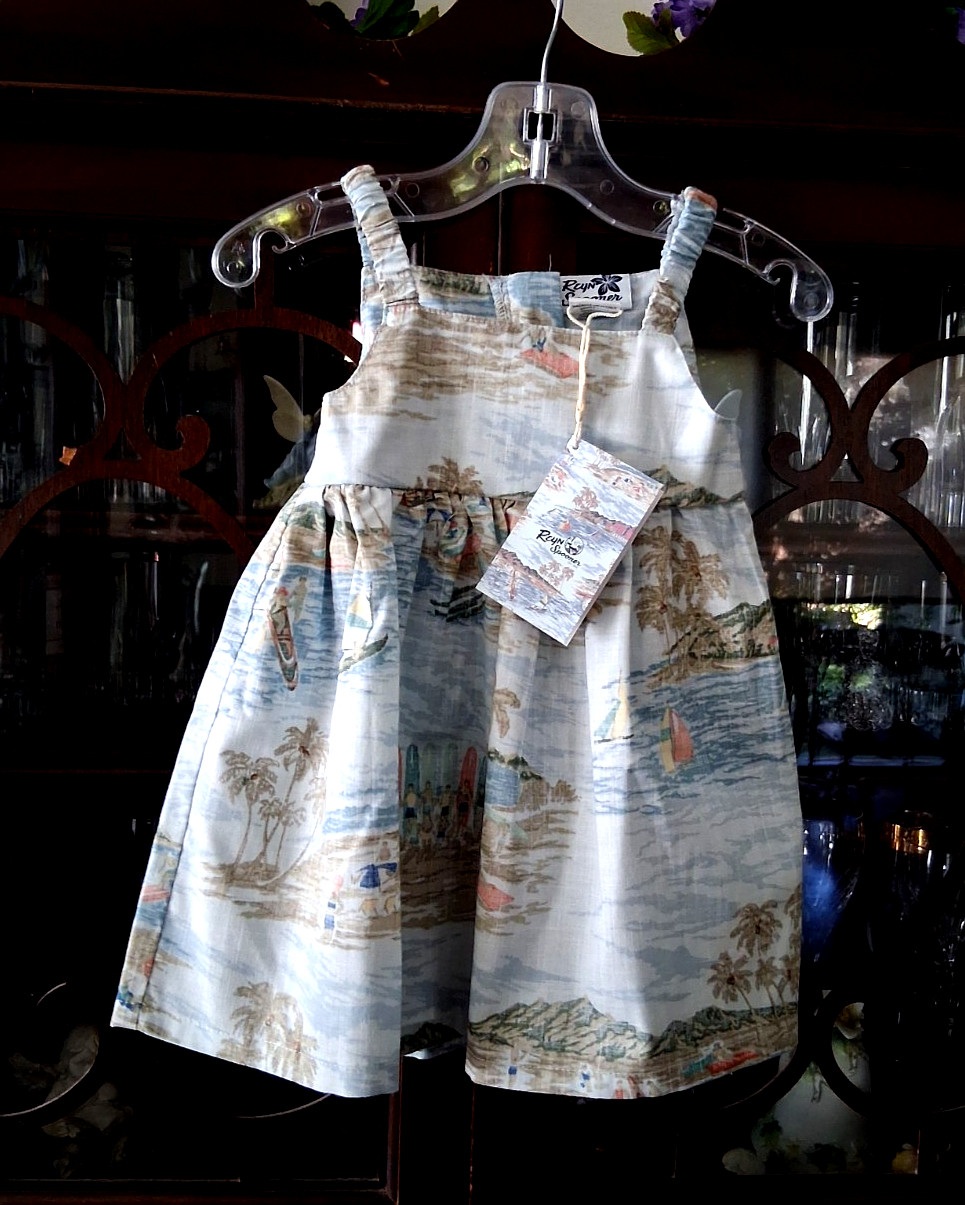 Reyn Spooner Girls "WAIKIKI NOSTALGIA" NWT Color- Ocean Sundress Size-12M