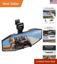 KEMIMOTO Rear View Mirror Tool free Adjustable Compatible with Polaris Ranger