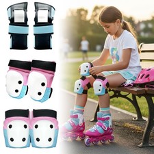 Kids Knee Pads and Elbow Pads Set for Girls 8-12 Years Old,Skateboarding Knee...