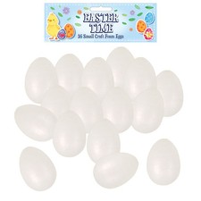 Easter Foam Eggs 16 Pack 4cm Decorations, Bonnet Making, Egg Hunt, Art and Craft