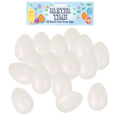 Ostern Schaum Eier 16 Stück 4cm Deko, Hauben basteln, Eiersuche, Kunst und Basteln