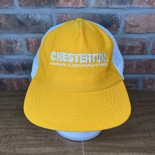 Vintage Chesterton Industrial Sealing USA Made Mesh SnapBack Hat Reliability Yel