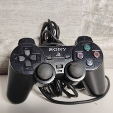 SONY PLAYSTATION 2 PS2 CONTROLLER OEM DUALSHOCK 2 BLACK SCPH-10010 TESTED 