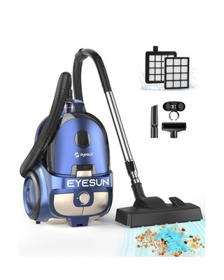 Bagless Canister Vacuum Cleaner,1600W Powerful High-Suction Bagless Canister ...
