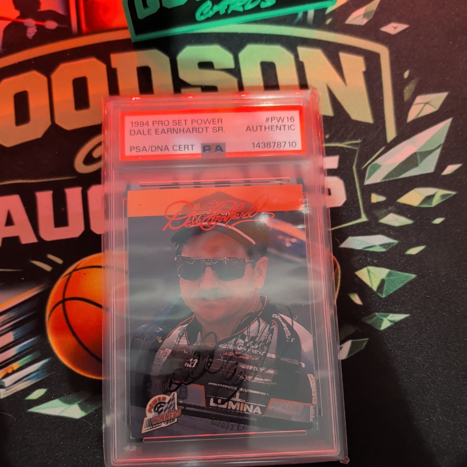 Pro Set 1994 Power Racing Power Winners Dale Earnhardt Auto PSA/DNA #PW16 view 3