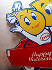 50's Porcelain ESSO Vintage Porcelain Sign Happy Motoring 14 1/2" x 24" RRGS1 — photo 2