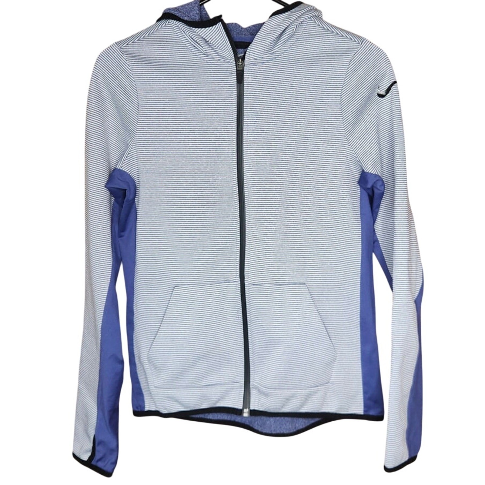 SACAI X NIKE Giacca con cappuccio Nike bambina full zip viola a righe taglia XL tasche