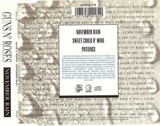 (86) Guns N' Roses – 'November Rain'- Rare UK  Ltd Edition CD Single 1992-New